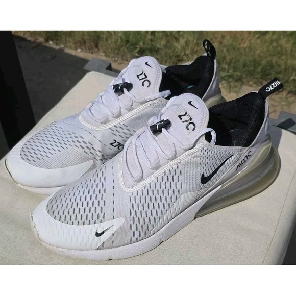 Nike Air Max 270 White Black Men's Athletic Shoes AH8050-100 - Picture 1 of 11